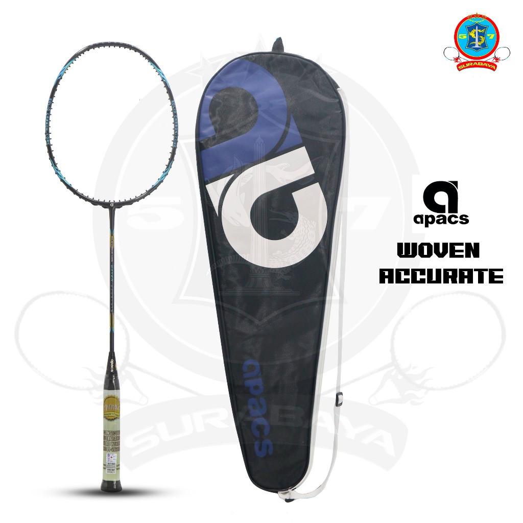 Raket Badminton Apacs Woven Accurate Original Bonus Senar dan Tas 1R