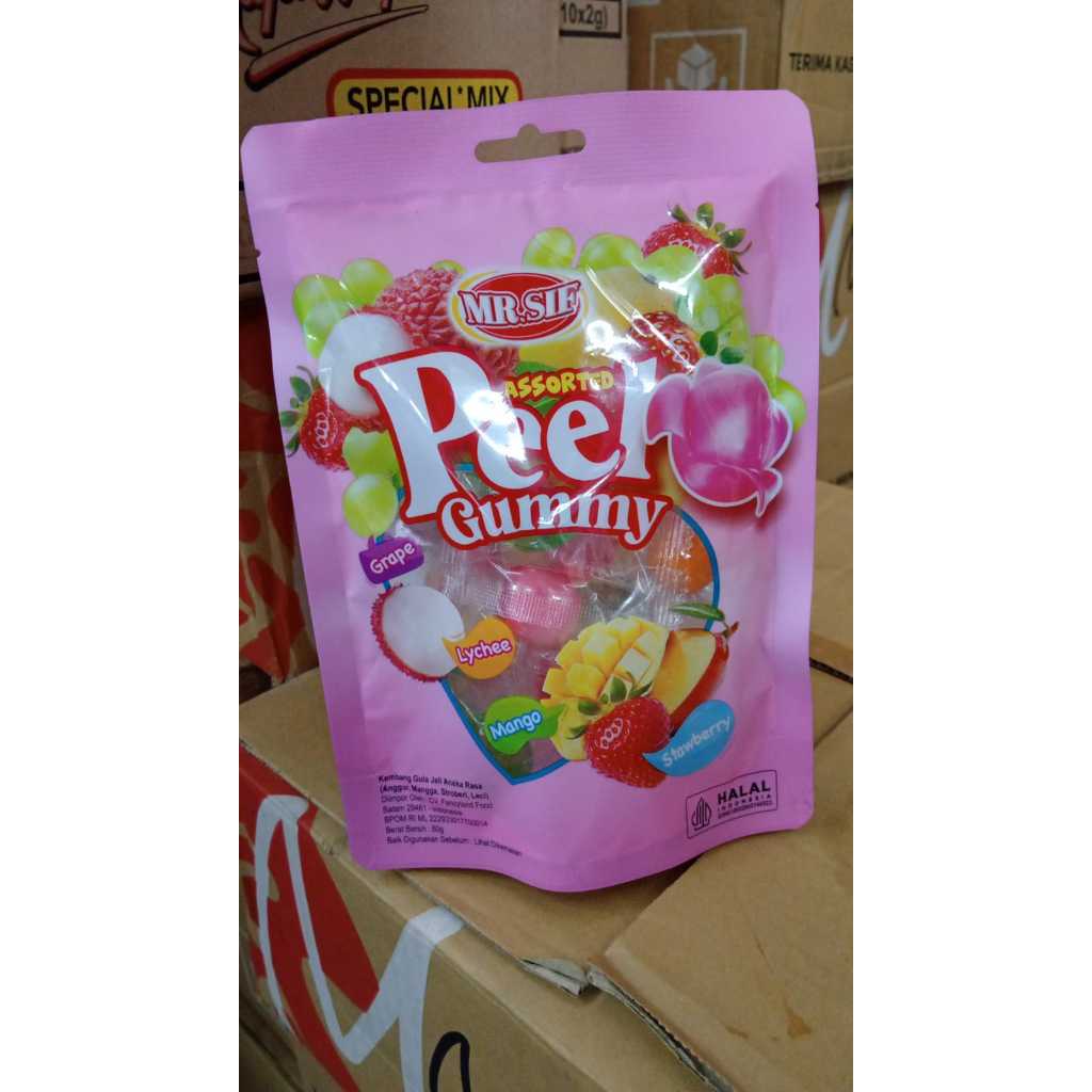 

Mr.Sif Assorted Peel Gummy 80 Gr Barcode 6976627938399