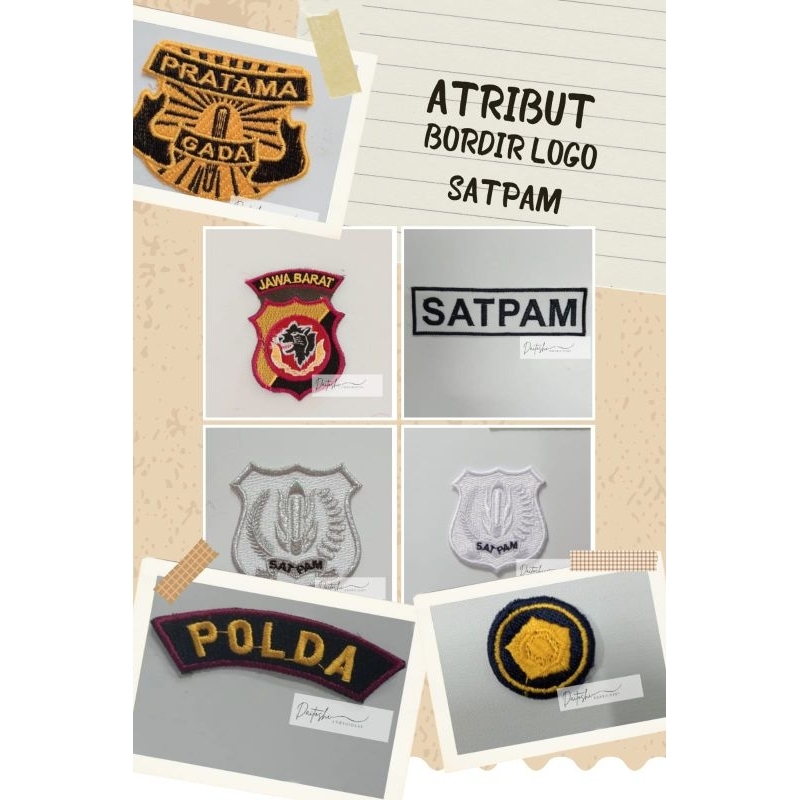 BORDIR LOGO ATRIBUT SATPAM