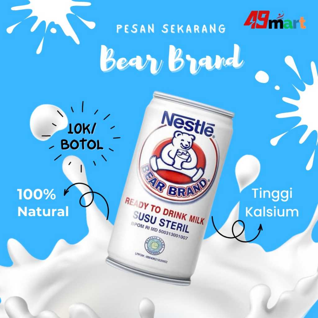 

Bear brand susu steril 189ml