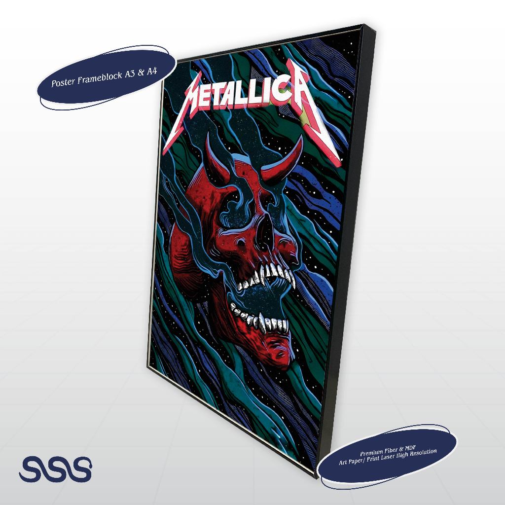 POSTER METALLICA / AESTHETIC POSTER / POSTER FRAMEBLOCK