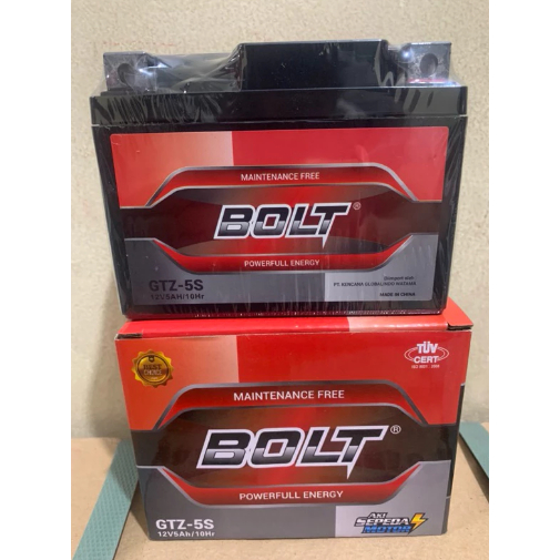 AKI BOLT (GTZ5S) Aki GTZ5S Kering MERK BOLT Original Aki Motor Bebek Aki Motor Matic bolt gtz-5s