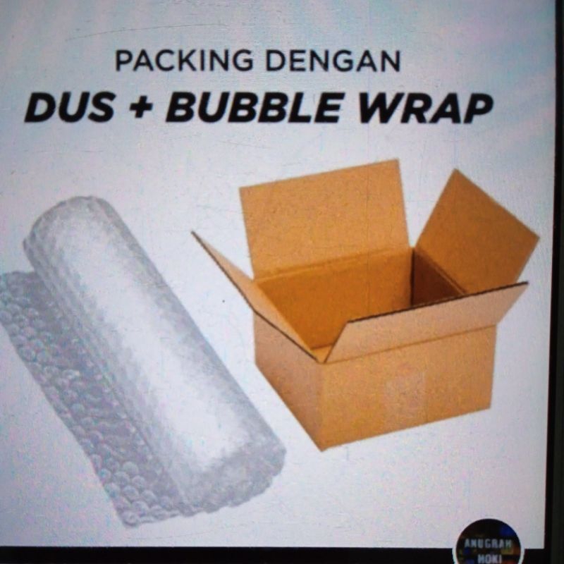 

packing bubble wrap + kardus