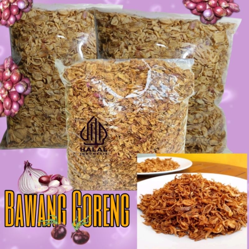 

HG Bawang Goreng Asli Brebes Krispy Siap Sajrade C Kemasan 1 Gr