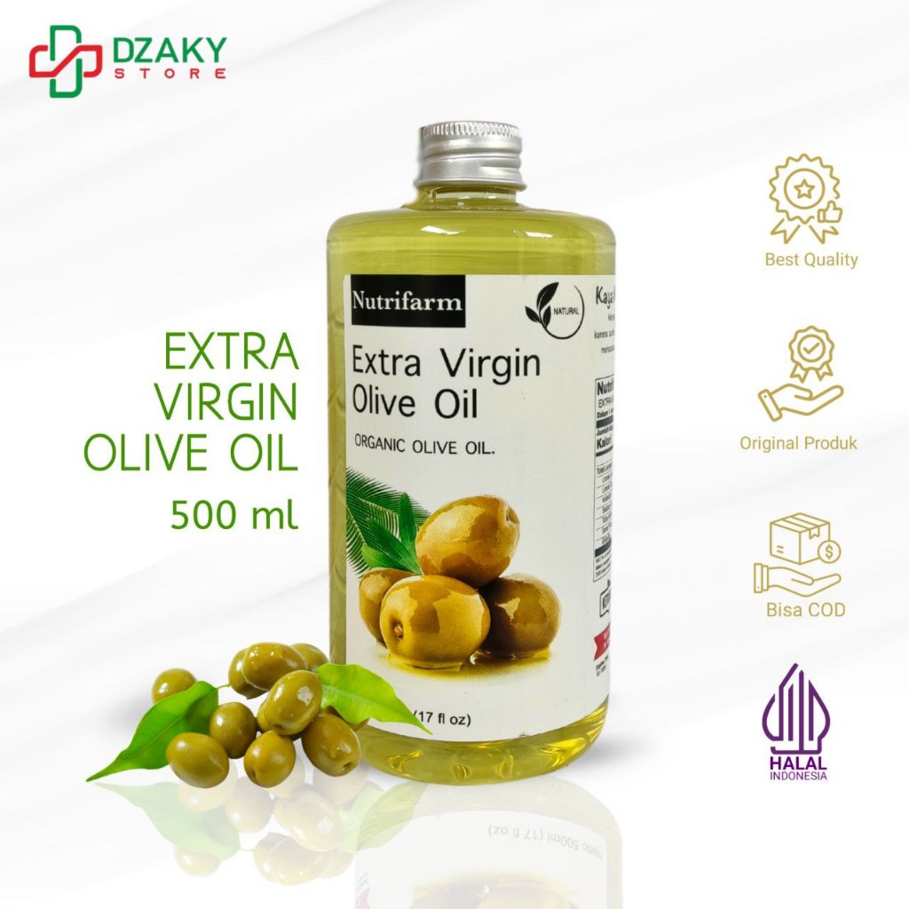 

Extra Virgin Olive Oil Premium - Minyak Zaitun Premium Original 100% Herborist untuk Diminum | Rambut Asli Extra Virgin Herbonist 500ml
