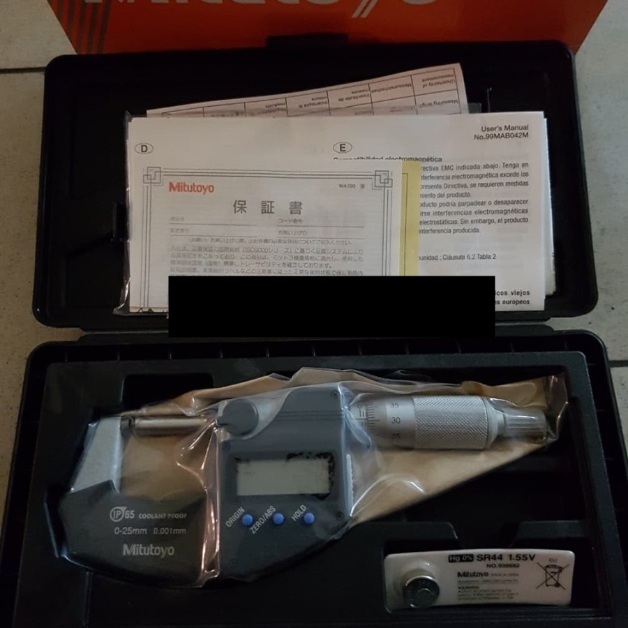 Mitutoyo digital outside micrometer 0-25mm mikrometer