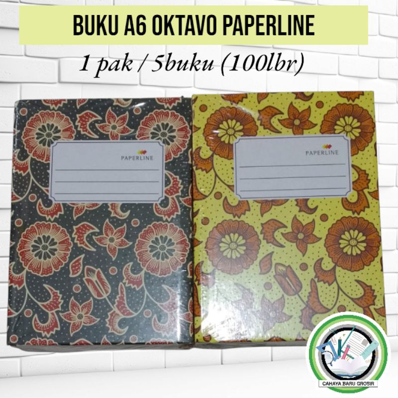 

Buku A6 oktavo paperline isi 5 buku (100lbr)