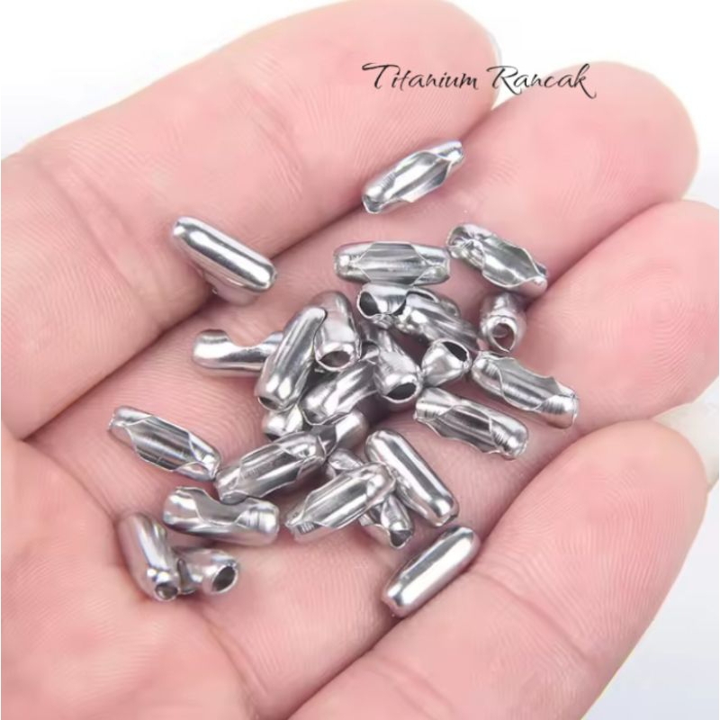 Pengait Kalung Stainless Steel – Anti Karat, Model Biji Lada Bambu [GROSIR & ECER]