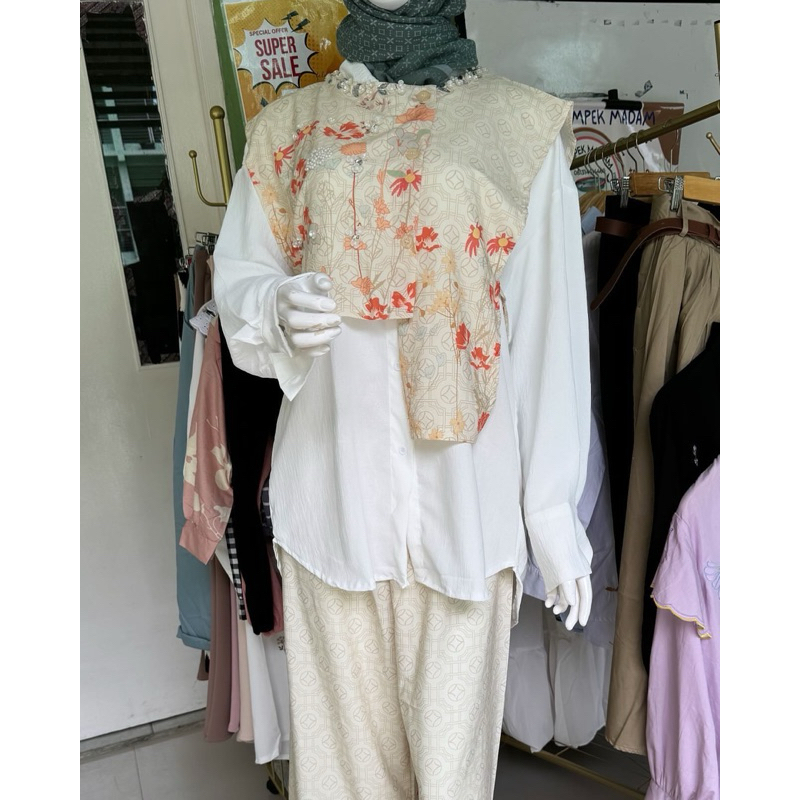 setelan one set delilah inner outer pants felas