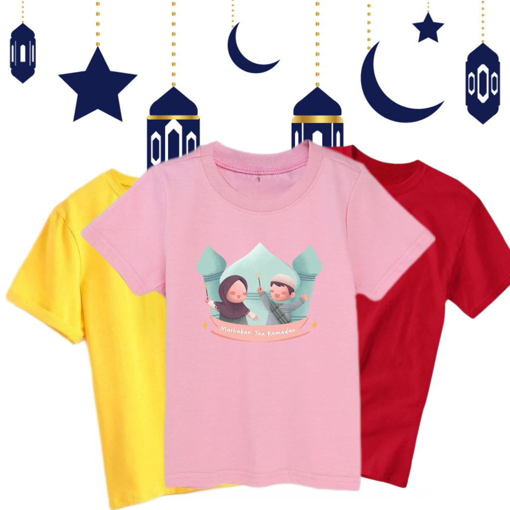 Kaos Anak Perempuan Laki laki Lebaran Muslim Muslimah Ramadhan Ramadan Couple Keluarga Family Ayah I