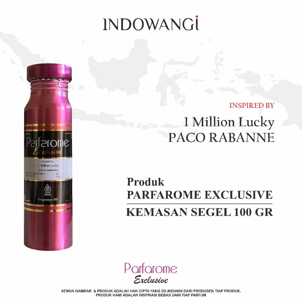 Bibit Parfum 1 MILLION LUCKY  by PARFAROME EXCLUSIVE Kemasan Segel 100GR