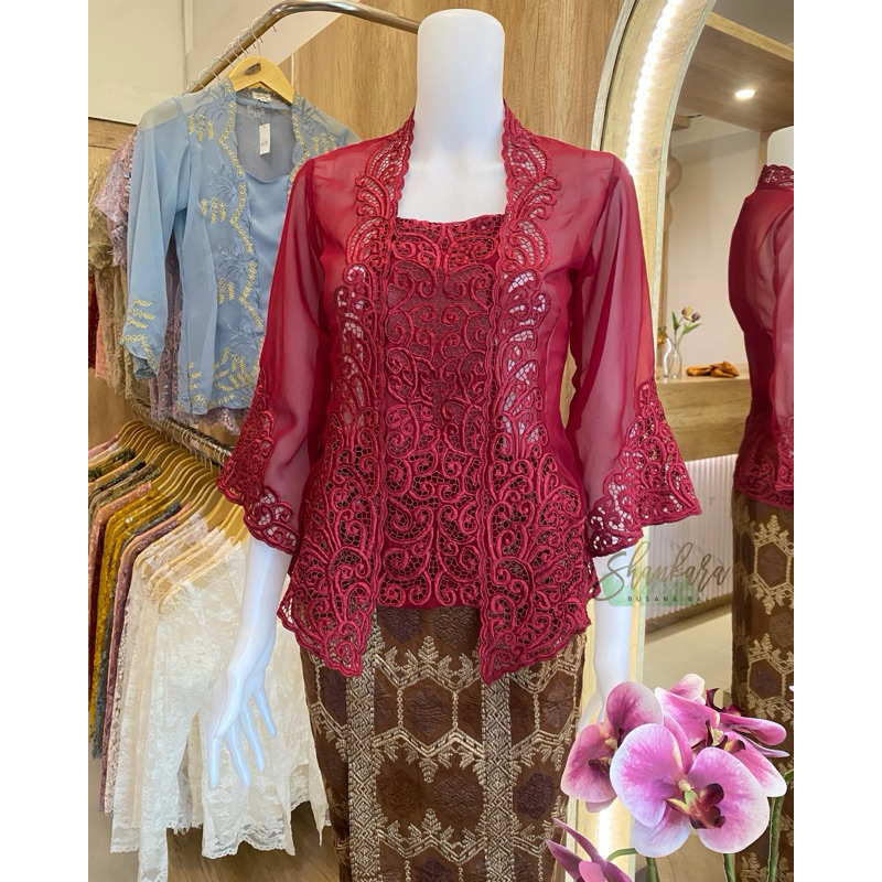 Kain Kebaya Mahagauri // Kain Bordir Kerawang Manual