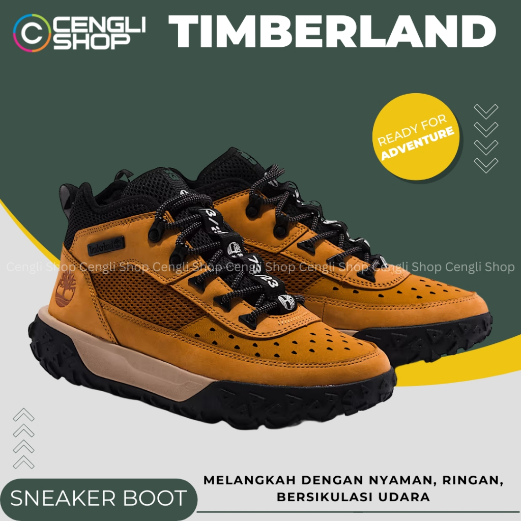 TM11 SEPATU SNEAKER BOOT TIMBERLAND PRIA ORIGINAL SNEAKERS BOOTS KULIT ASLI ORI BRANDED