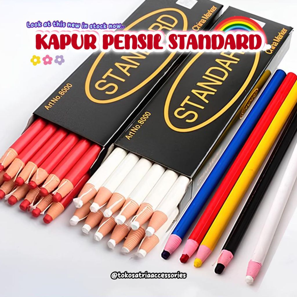 Kapur Pensil Standart/Pensil Robek/Kapur Jahit/Pensil Kapur/per pcs