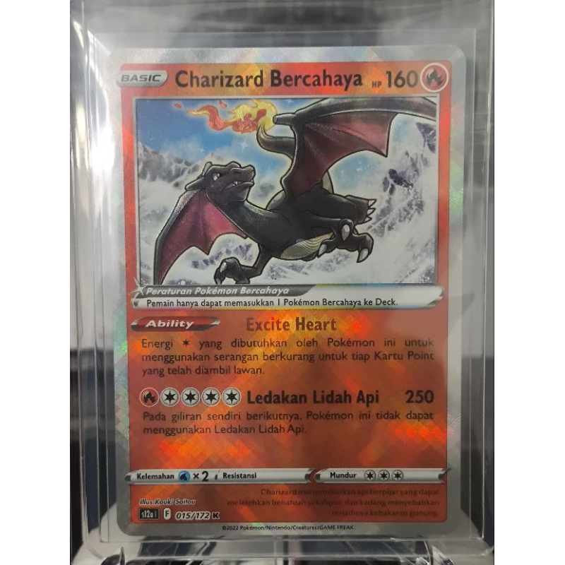Kartu Pokemon (ID) Charizard Bercahaya - 015/172 K