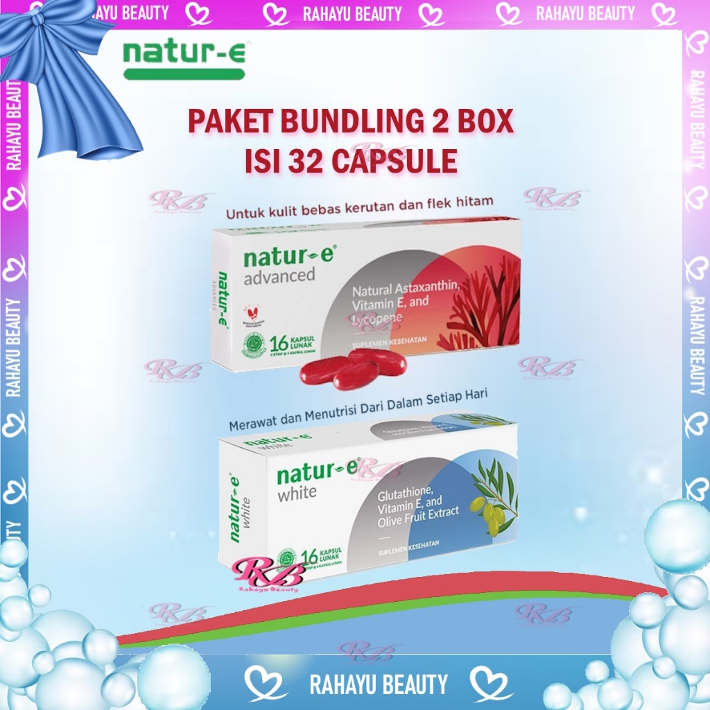 NATUR E Soft Capsule Advanced isi 16 & White isi 16 | Bundle | Bundling | Paket Bundling