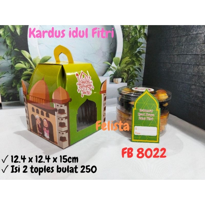 

Kardus Idul Fitri 2 toples bulat 250gr/Kardus Hampers lebaran/Kardus toples bulat