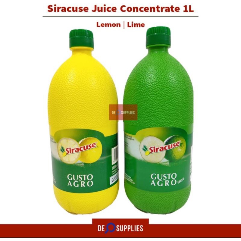 

Siracuse Lemon Lime Juice Concentrate 1L - Sari Lemon Jeruk Nipis Italy - Lemon