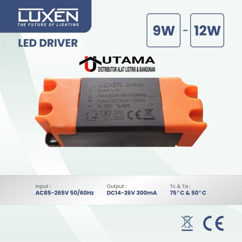 LUXEN LED driver 9 - 12 watt