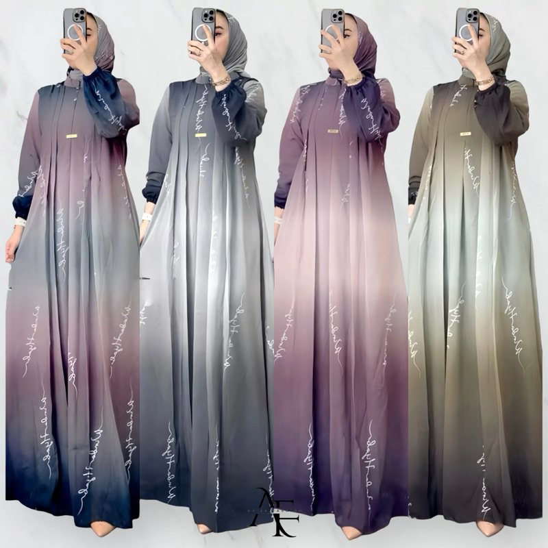 GAMIS VANESA CERUTY FURING MOTIF BUNGA - GAMIS JUMBO BUSUI FRIENDLY - DRES MEWAH FREE HIJAB TERLARIS