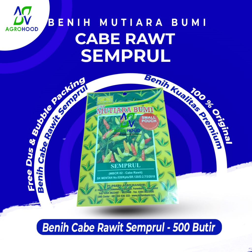 Benih Cabe Rawit Semprul Mutiara Bumi Kemasan 500 Butir
