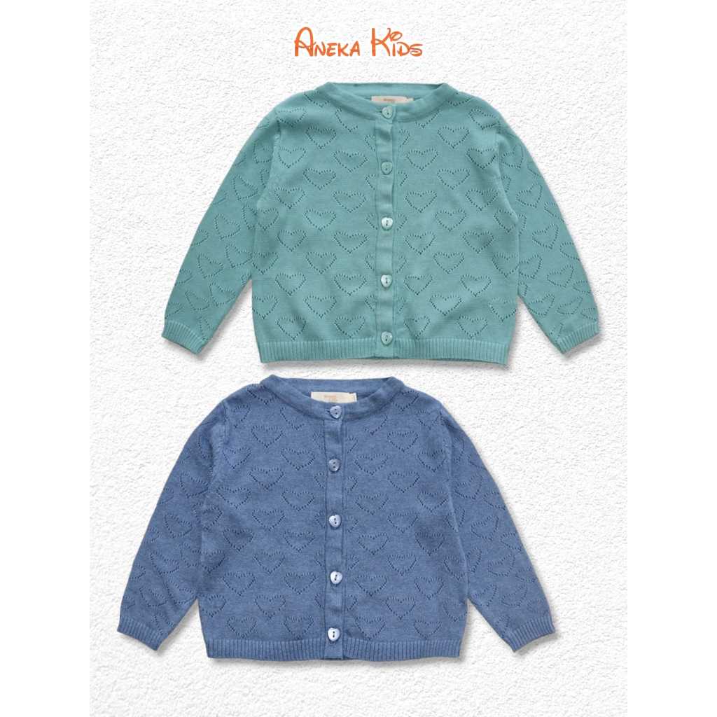 Cardigan Love Anak Perempuan / Cardigan Rajut Memorylife Cewek