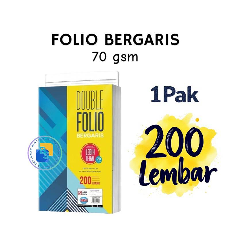 

Kertas Double Folio Sidu 1 Pack isi 200Lbr