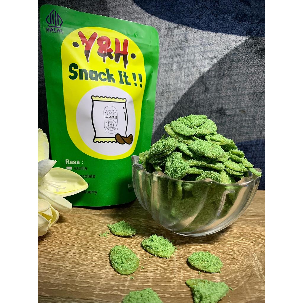 

keripik pisang tabur matcha rasa nikmat bikin nagih y&h snack it