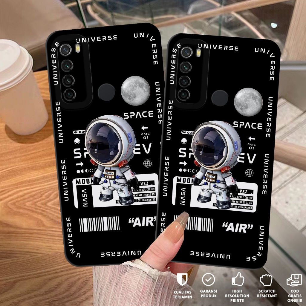Case Xiaomi Redmi Note 8 - Softcase Xiaomi Redmi Note 8 Motif Astronot - Casing Hp Xiaomi Redmi Note