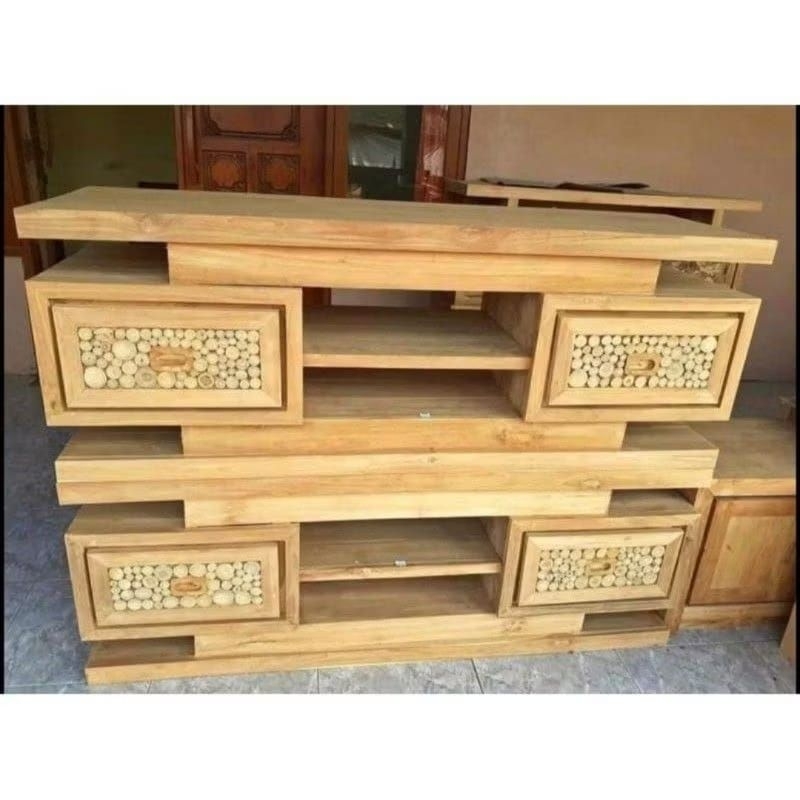 bufet tv bufet tv minimalis kayu jati