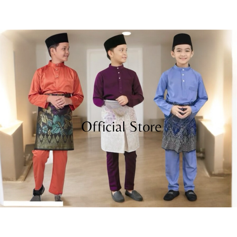 SETELAN Baju Anak Melayu Pria Teluk Belanga