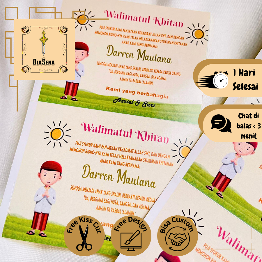 

Label Syukuran Walimatul Khitan Sunatan Free Desain Sticker Tasyakuran Khitanan Persegi Bahan Chromo