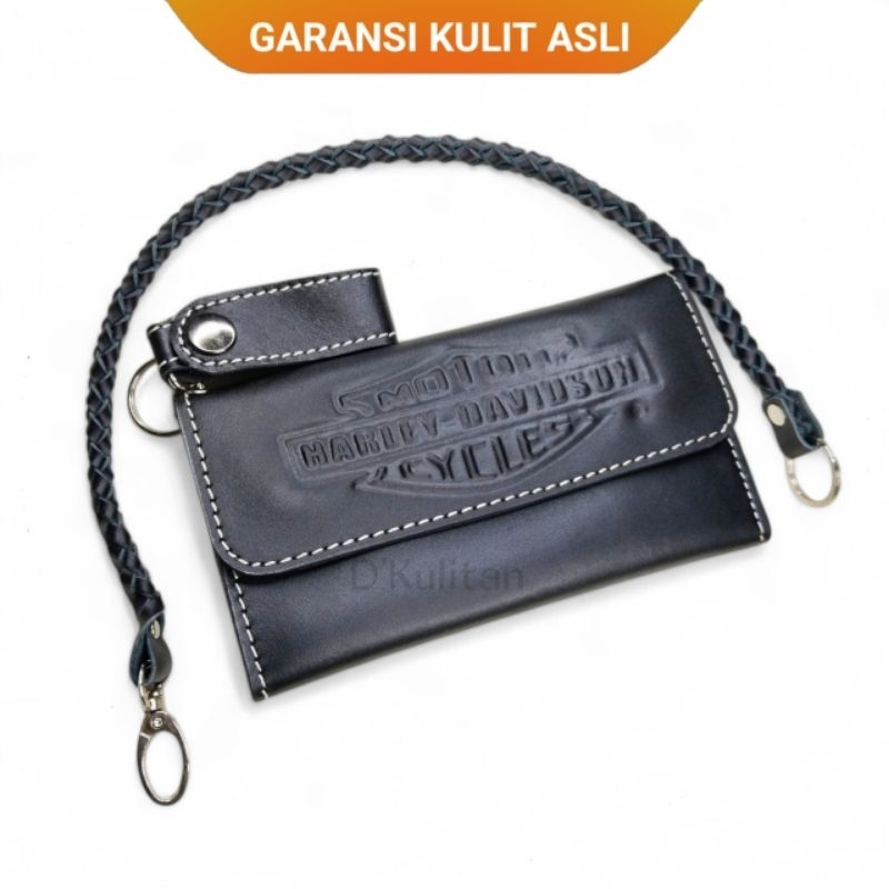 Dompet Harley Davidson Original Kulit Asli Dompet Cowok Keren
