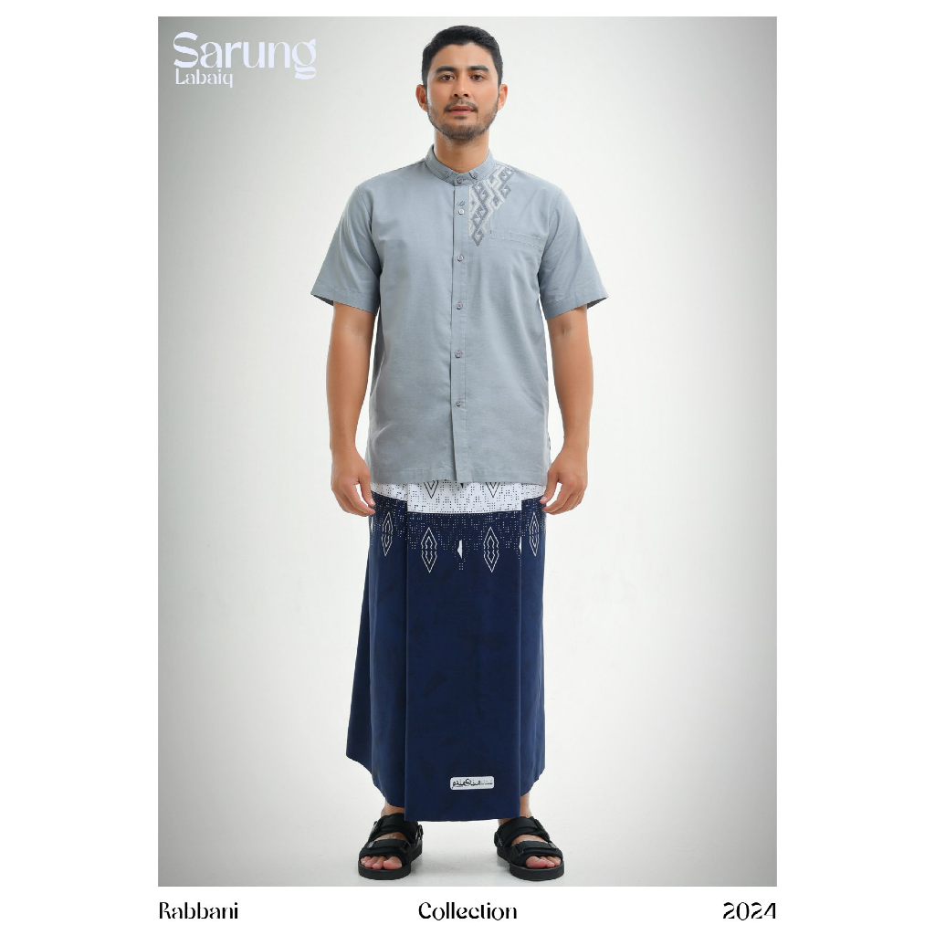 RABBANI ORI - New Sarung Rabbani Palestine Putih Navy Rabbani Sarung Labaiq