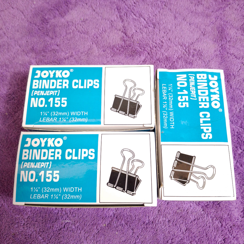 

(1Pack=12pcs) Binder Clip 155 / Klip Penjepit Kertas