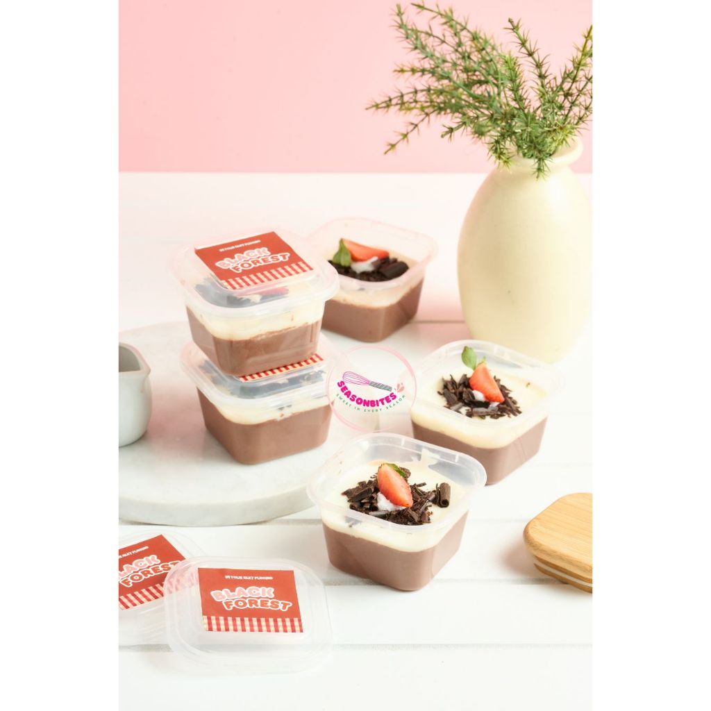 

Seasonbites Black Forest Puding | Silky Puding Coklat Black Forest