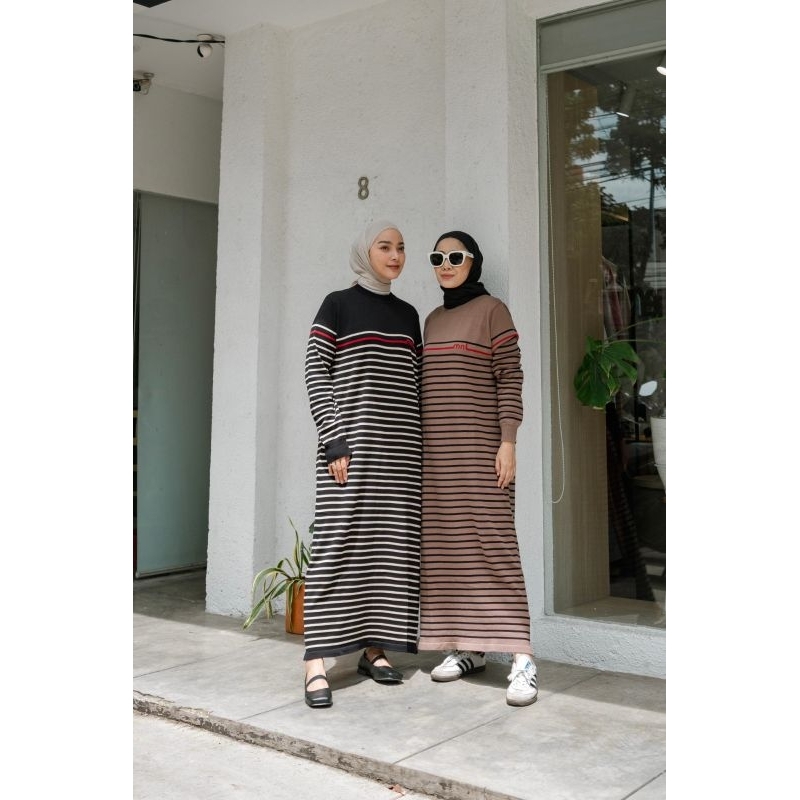 LINGGAR DRESS KNIT MONEL BOUTIQUE ORIGINAL TERBARU
