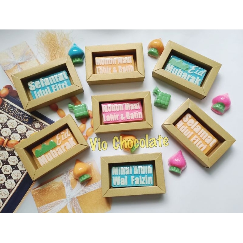 

Coklat Box Tema Idul Fitri, Coklat praline lebaran, Eid Mubarak