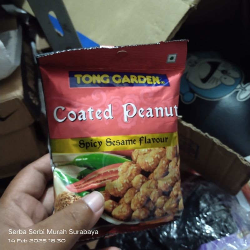 

camilan tong garden coated peanuts 45g rasa wijen pedas