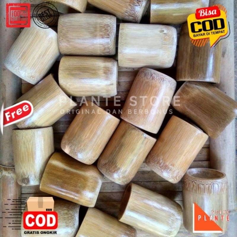 CANGKIR BAMBU GELAS BAMBU KUALITAS BAGUS PERNIS SUPER