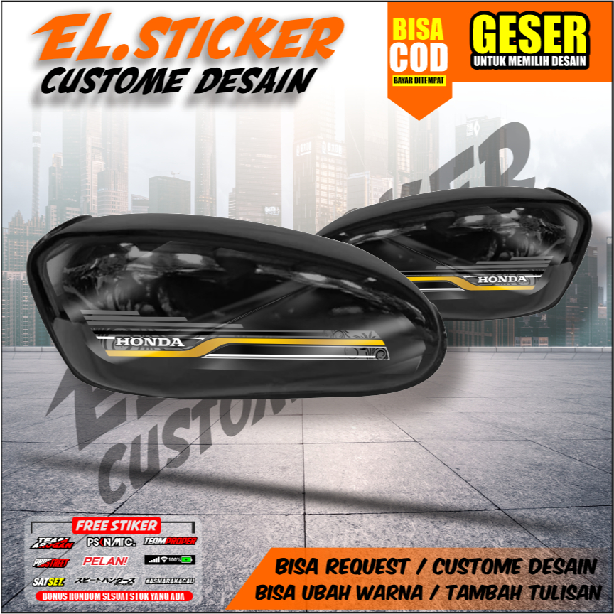 STRIPING CB100 STICKER CB100 UV TRANSPARAN, STICKER VARIASI HONDA CB 100 STRIPING CB125 TRANSPARAN 2