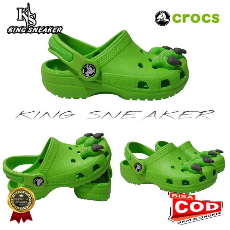 TERMURAH CROCS ANAK DINOSAUR KIDS / CROCS ANAK-ANAK / SANDAL CROCS