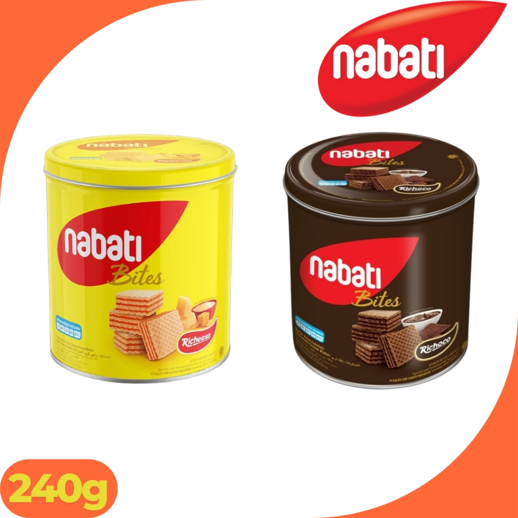 

Nabati Wafer Kaleng Kemasan 240gr Coklat dan Keju