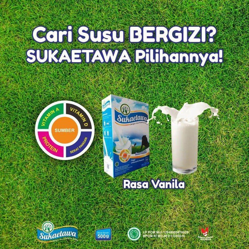 

SUSU KAMBING SUKA ETAWA ekstra 500gr Original Alfa Herba - Rasa Vanila, Coklat, Strawberry