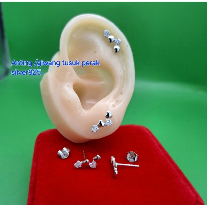 Giwang perak silver 925 giwang love