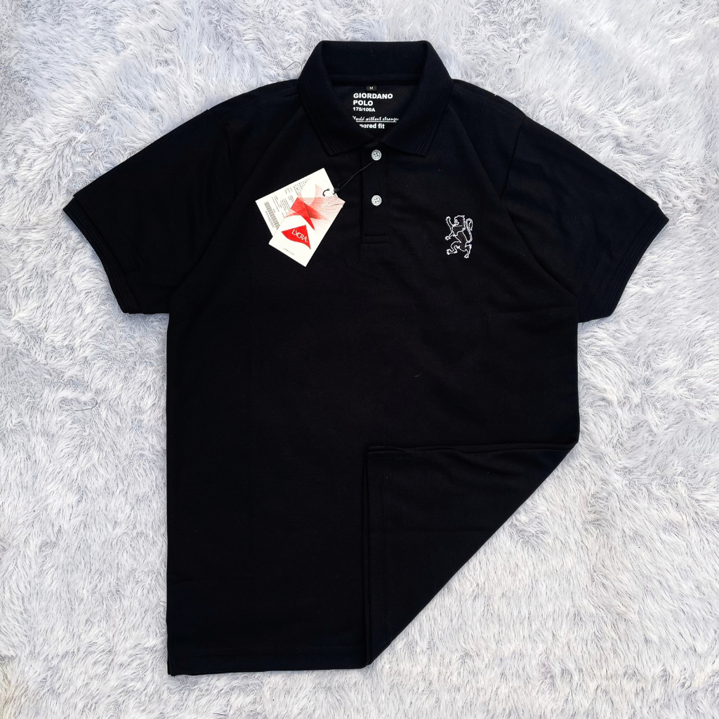 Kaos Kerah GIORDANO Polo Mini Logo / Kaos Polo Shirt Lion Small Bordir