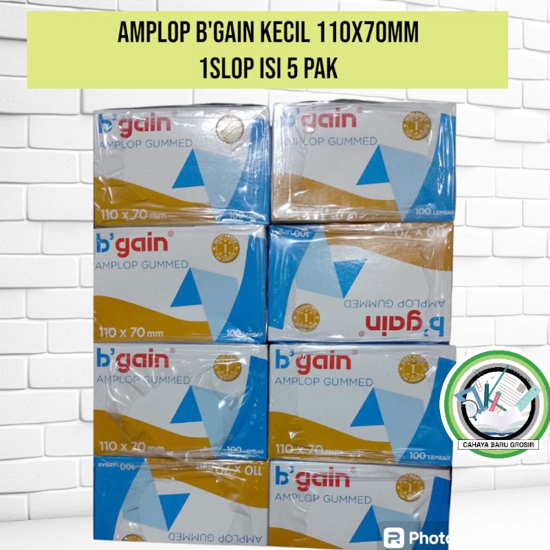 

Amplop b'gain kecil 110x70mm 1slop isi 5 pak