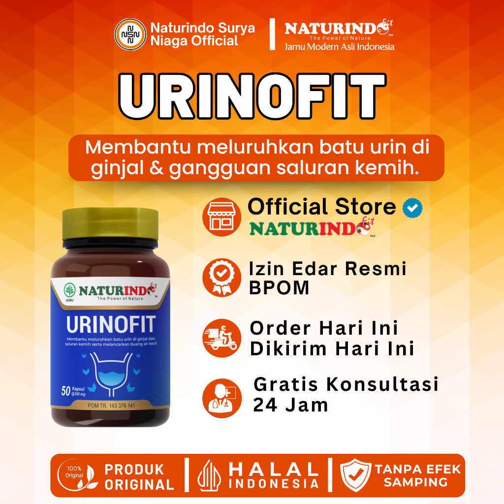 Urinofit Obat Herbal Naturindo Original Isi 50 Kapsul