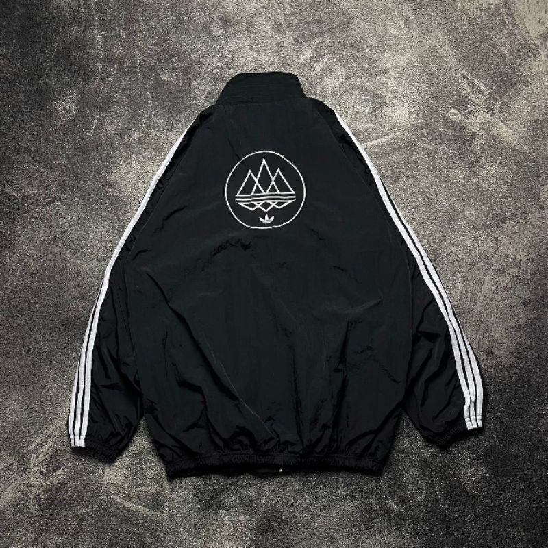 Jaket Running Adidas Spezial 3 Stripes Full Tag label Jaket Adidas 3Foil Pria Wanita