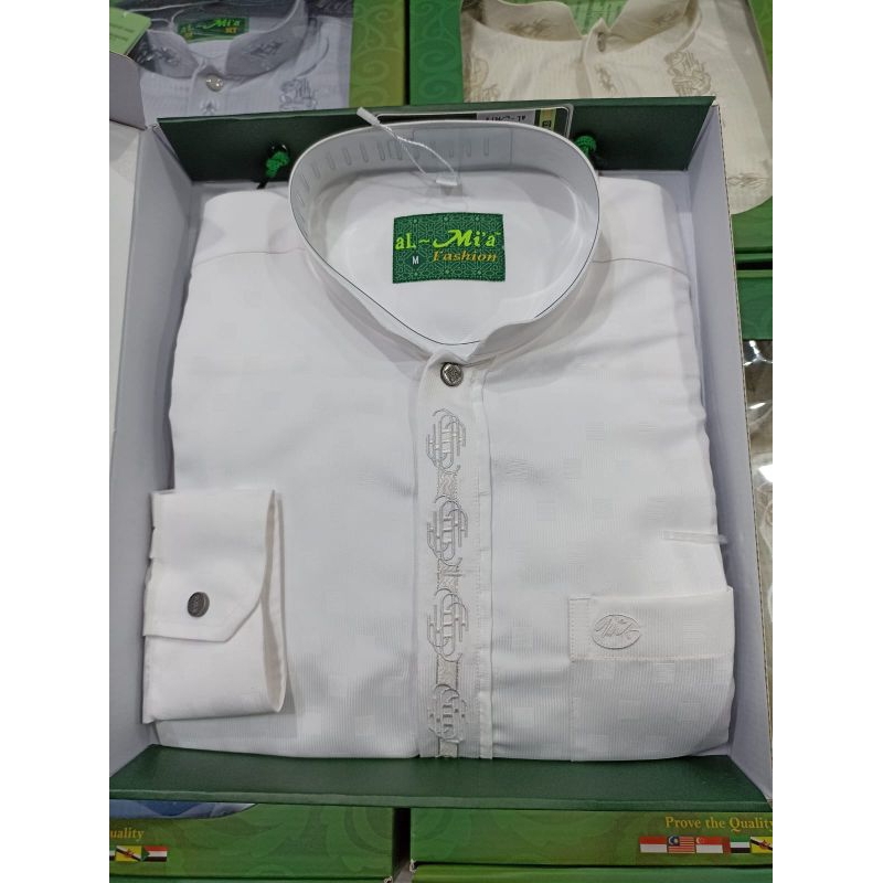KOKO AL-MIA KUALITAS TERBAIK (KW-1) BAJU MUSLIM MEREK AL-MIA LENGAN PANJANG KANCING (MANSET) ORIGINA